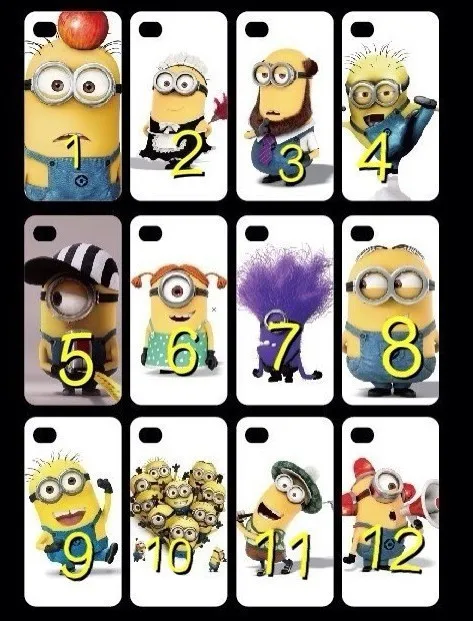 10 pcs/lots new plastic Despicable me Minions style white hard phone case cover for iphone 5 5s 5G free shipping |