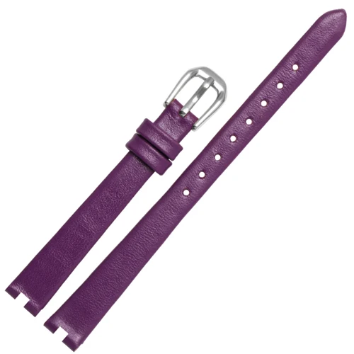 Purple Маленький размер ультра тонкий ремешок 10*3 мм Натуральная кожа ремешок для часов Замена Tissot T003 браслет женский браслет - Цвет ремешка: Purple