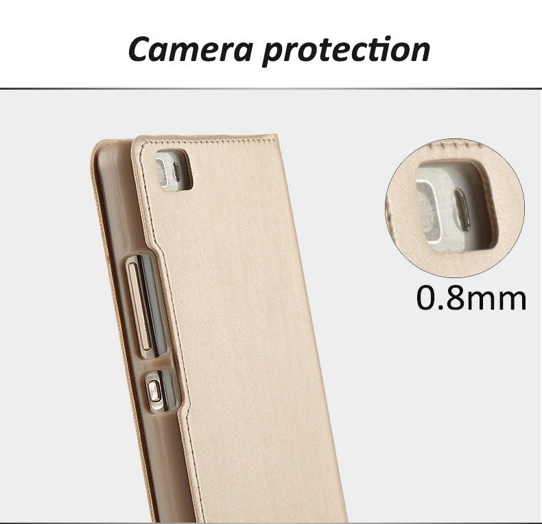 Роскошный P8lite Чехол-книжка с окошком из искусственной кожи для huawei P8 lite ALE-L04 ALE-L21
