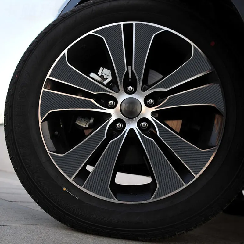 Стайлинг автомобиля виниловые аксессуары из черного углеродного волокна для KIA