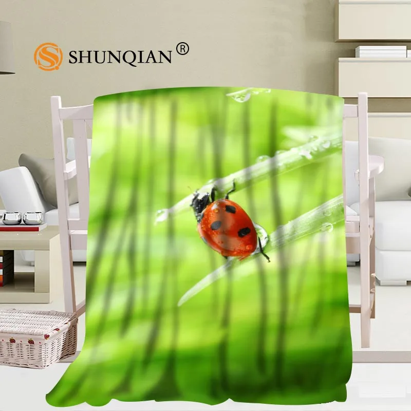 Preço Joaninhas Gotas Cobertor De Grama Macio Diy Sofá Cama Lance Cobertor Criança Adulto Quente Cobertor Personalizado 56x80inch50x60inch40x50inch