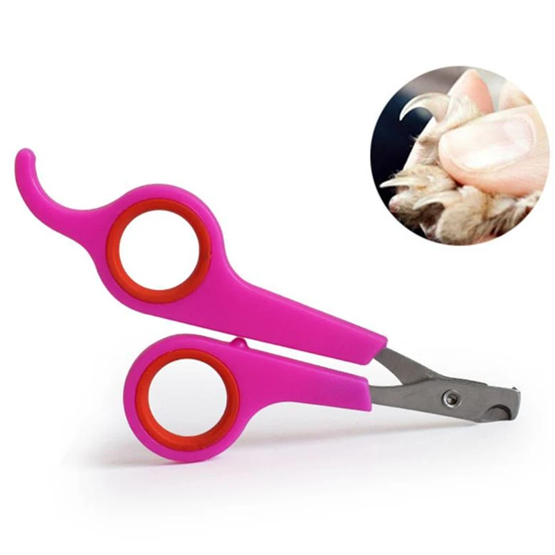 Pink Red Новые машинки для стрижки домашних животных, кошек, собак, ножницы, машинка для стрижки ногтей, коготь, резак, триммер для птиц, песчанки, кролика, хорька, инструменты для ухода - Цвет: Pink Red