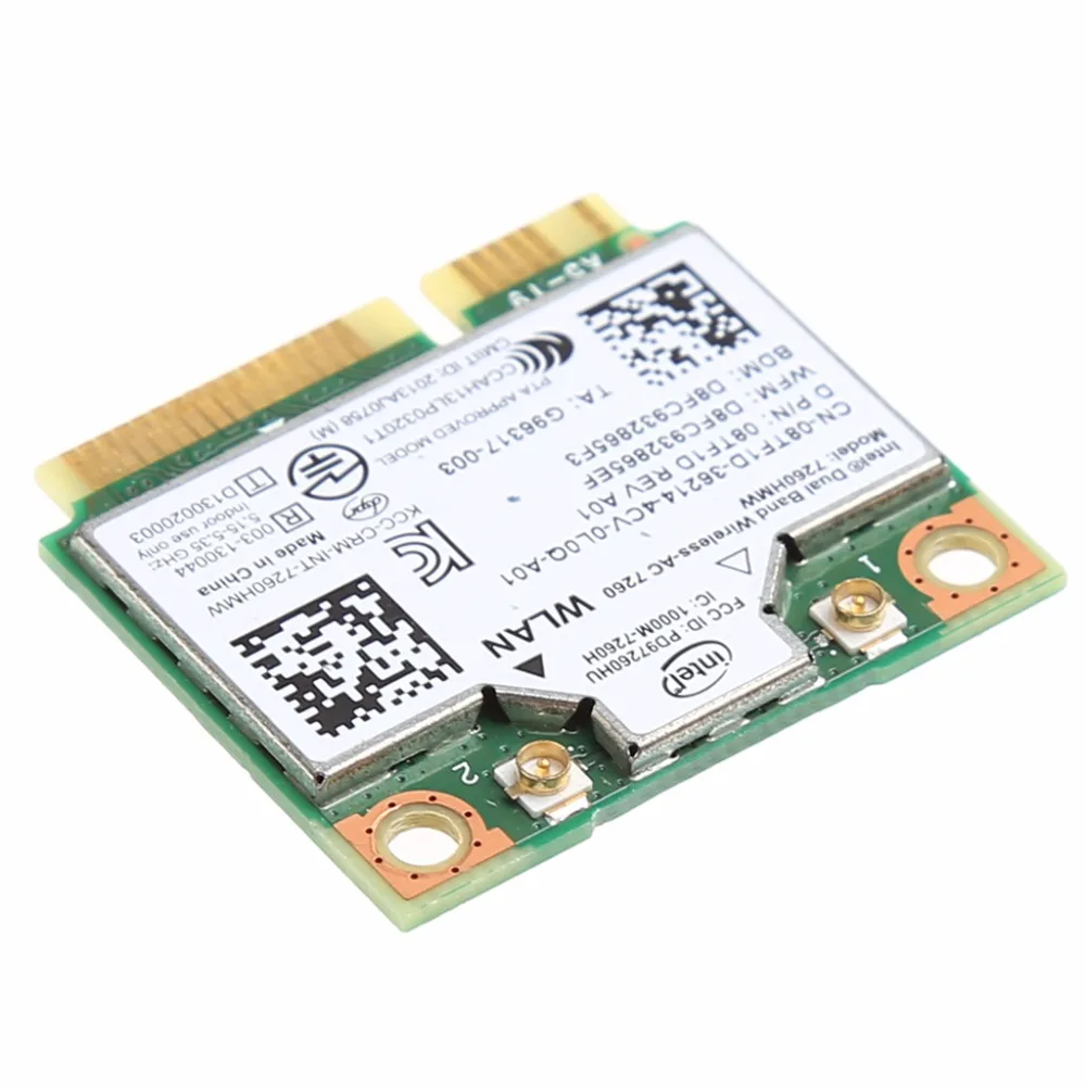 Двухдиапазонная мини карта PCI Express для Intel 876 AC DELL 7260HMW Bluetooth V4.0 Wi Fi 7260 м 2 4 + с