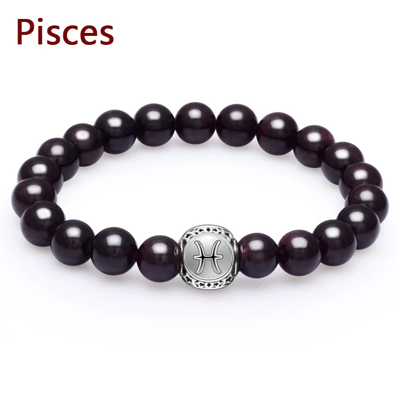 Женский браслет из стерлингового серебра 925 пробы с красными натуральными