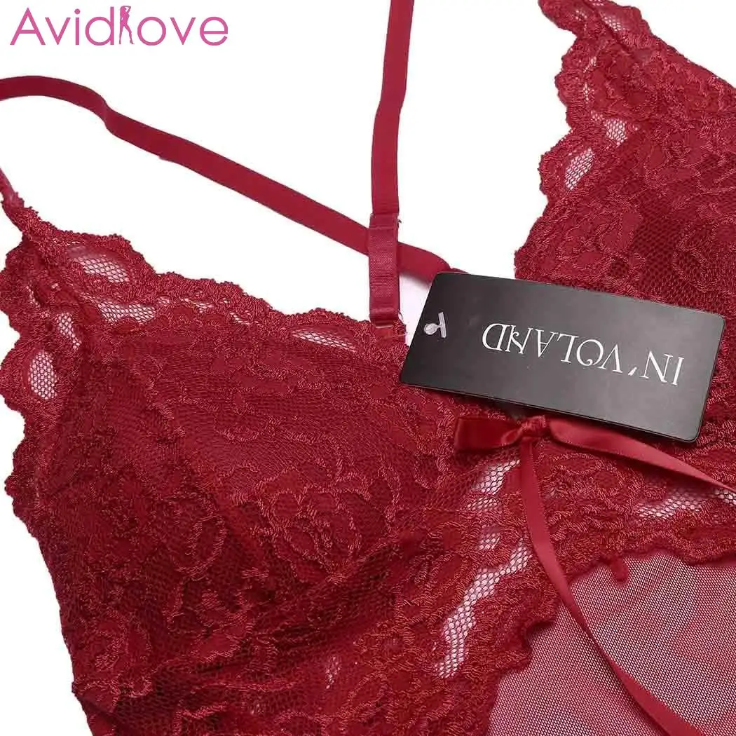 Женское нижнее белье Avidlove кружевное большого размера с подкладкой и открытой