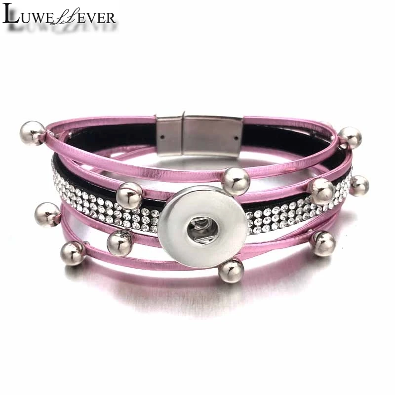 Модный хрустальный Магнитный бархатный кожаный браслет 314 Стразы подходит для