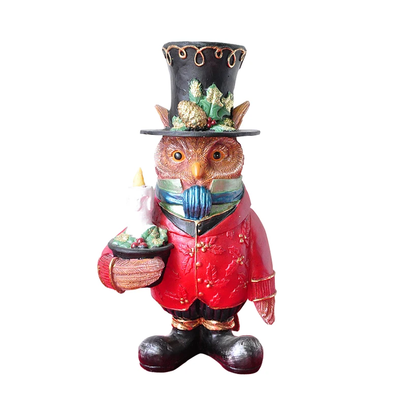 Джентльмен Сова Винтаж декоративный подсвечник стол вечерние праздничные