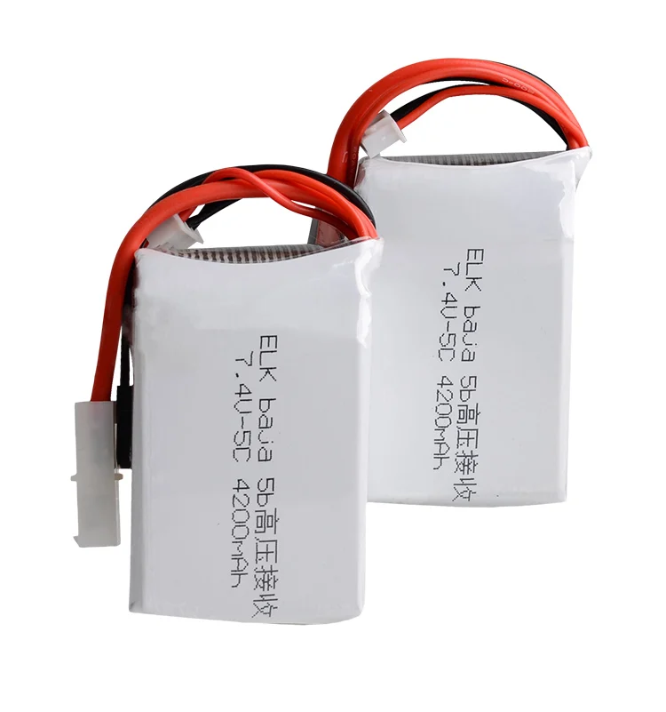 7,4 V 4200mAh 5C 2S Lipo батарея высоковольтный Приемник мощность 5t 5sc для ELK-RACING Baja Rc модель автомобиля Lipo батарея