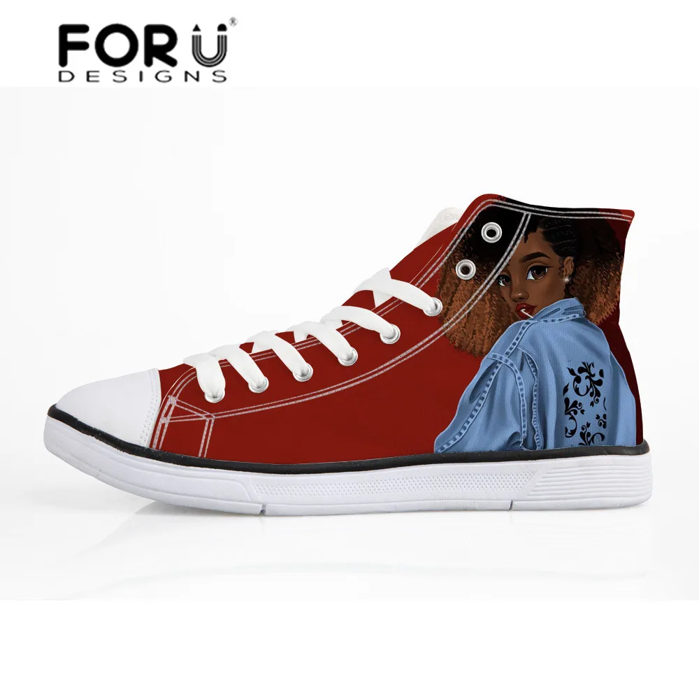 FORUDESIGNS/Женская обувь черного цвета с принтом в Африканском и американском стиле; Вулканизированная обувь; Женская парусиновая Обувь На Шнуровке; zapatos mujer