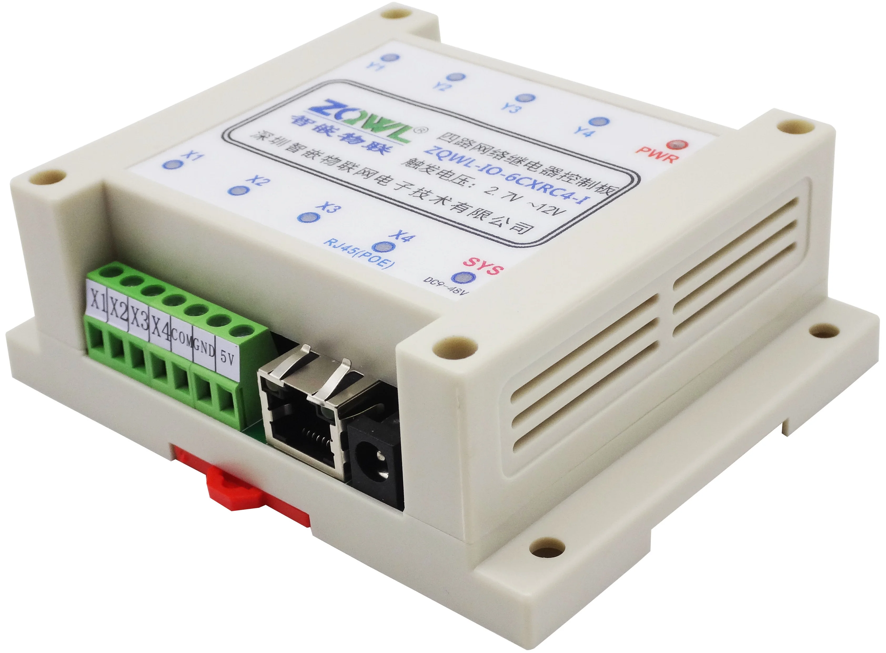 4 канальная POE функциональная сетевая релейная плата управления Modbus TCP/RTU