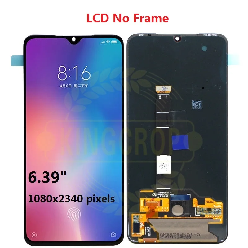 ЖК экран Super Amoled для xiaomi Mi 9 Mi9 pro дисплей с рамкой сенсорный pro|Экраны мобильных