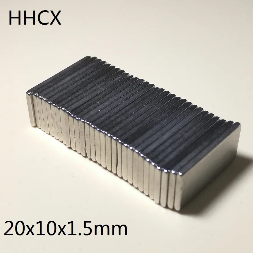 10 шт./лот магнит 20x10x1 5 N35 Сильный квадратный неодимовый редкоземельный 20*10*1