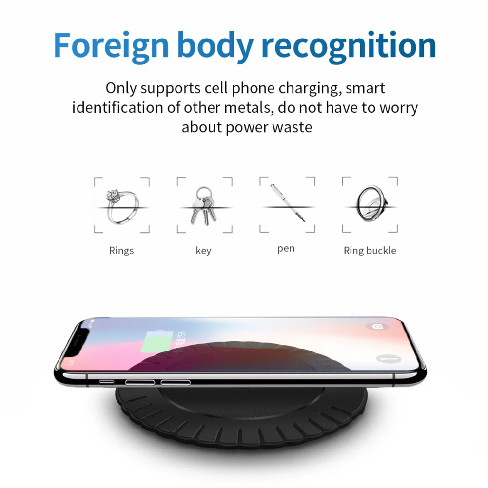 Для iPhone X 8 Plus 5 Вт Быстрое беспроводное зарядное устройство беспроводной зарядный коврик для samsung S9 S8 S10 huawei P30 Pro mate 20 RS