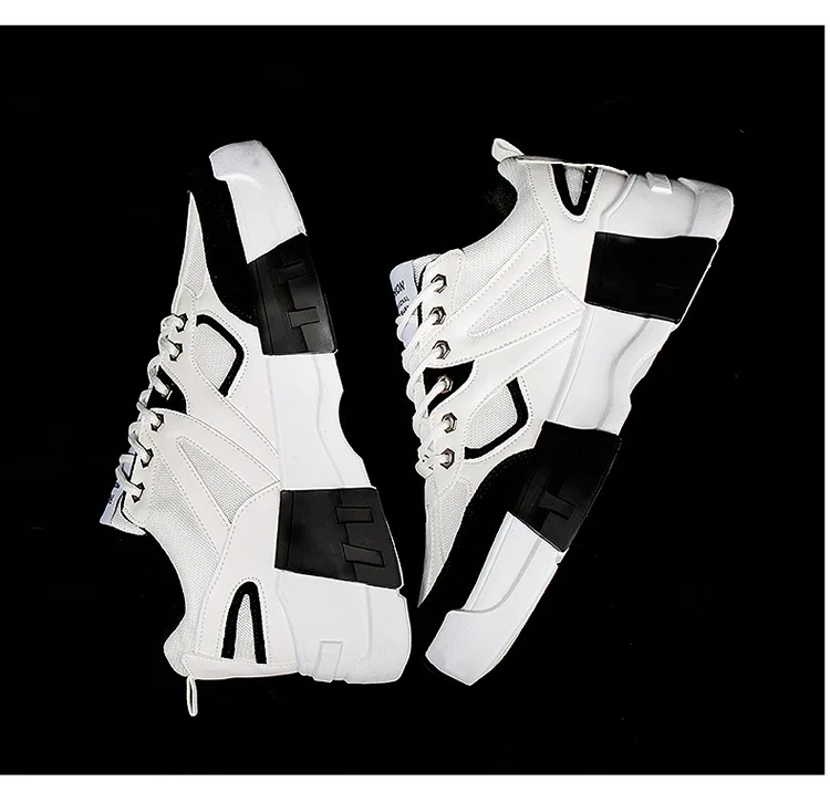 Повседневное дышащая обувь на плоской подошве; обувь на толстой платформе кроссовки Для мужчин обувь с подошвой из вулканизированной резины Человек смешанный Цвет короткая обувь, мужские кроссовки N2-94