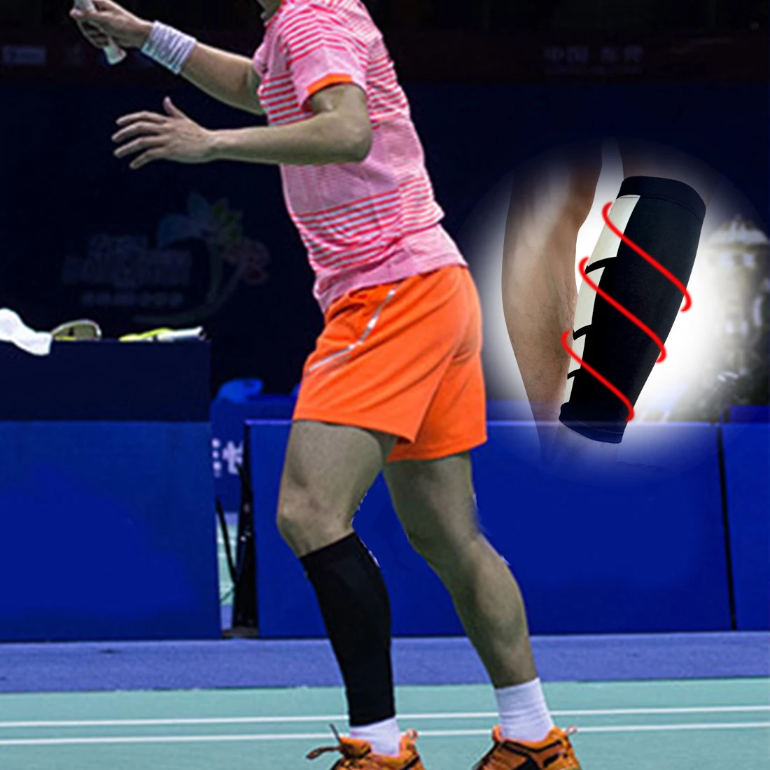 Женские и мужские гетры 1 шт. с поддержкой голени базовый слой компрессионные для