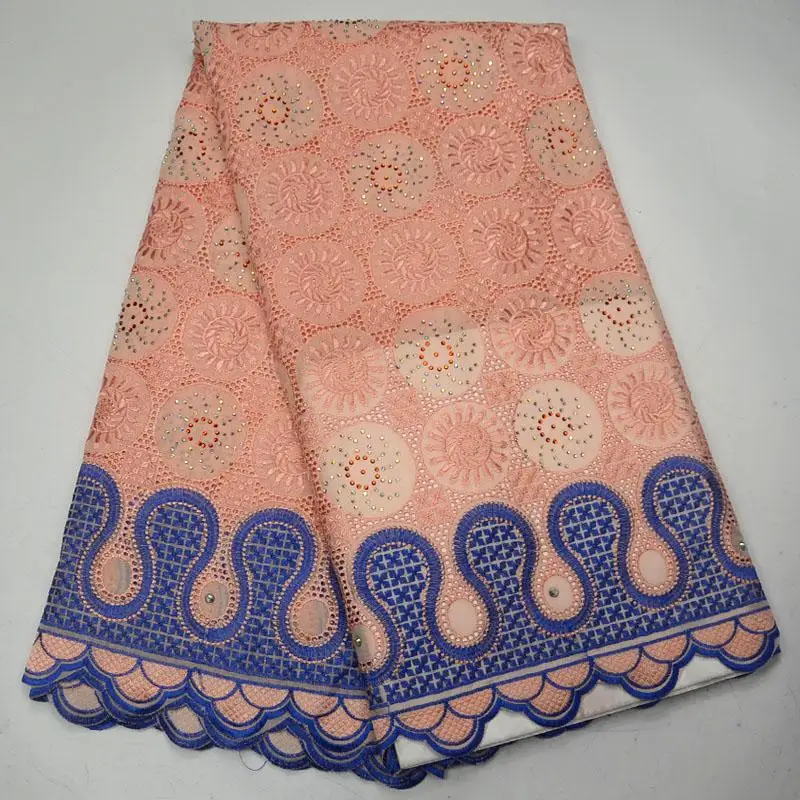 

High Quality Swiss Voile Lace teal color African Voile Swiss Lace Fabric African Swiss Cotton Material Voile Lace Fabric ML6833