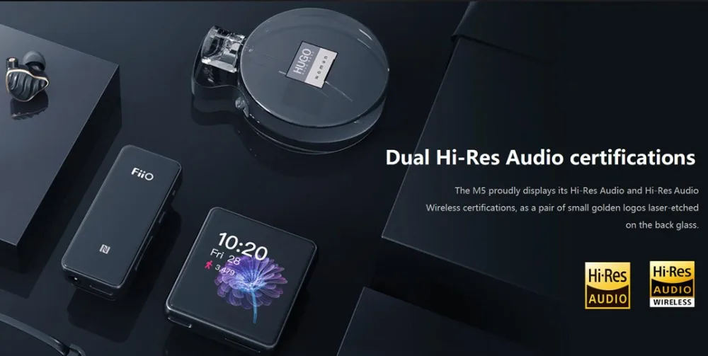 FiiO M5 Hi-Res Bluetooth HiFi музыкальный портативный MP3-плеер USB DAC на базе Android с aptX HD, опционально FiiO sk-m5a watchtrap для M5