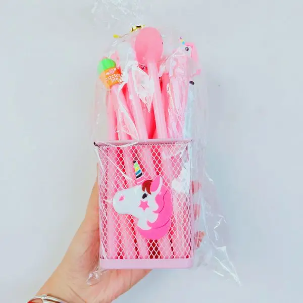 20 шт./компл. гелевая ручка 20 пополнения Papelaria Lapices Kawaii Единорог школьные принадлежности милые корейские канцелярские принадлежности Jel Kalem utiles Escolares - Цвет: Unicron O