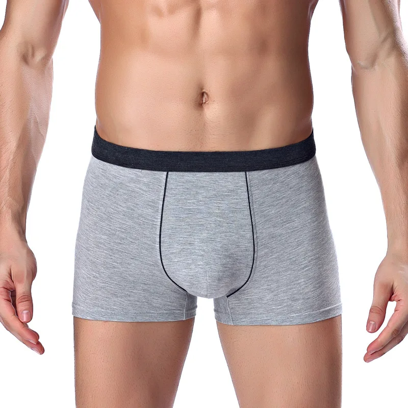 Cueca боксер masculina 94% бамбуковое волокно Мужчины Боксер скольжения homme Шорты Гей