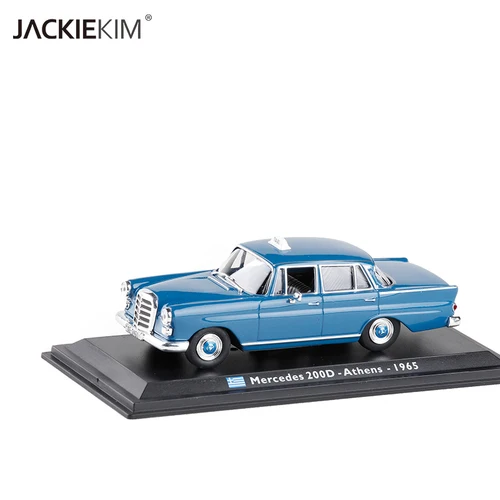 1/43 200D 1965 Афин греческое такси модель машины сплав модель автомобиля игрушка для подарка - Цвет: Сиренево-синего цвета