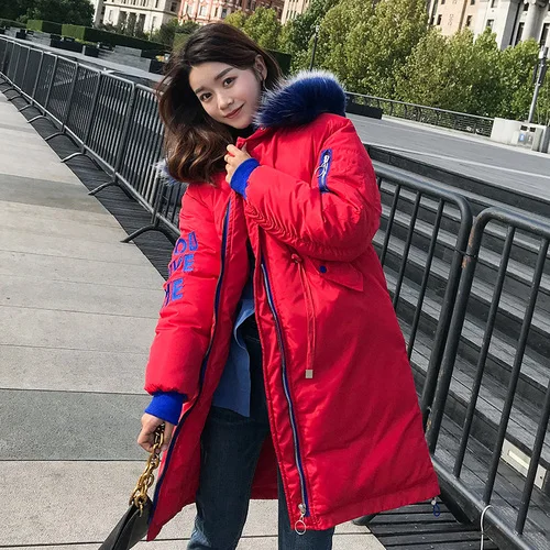 ZQLZ Winter Coat Women Plus Size Casual Hooded Big Fur Loose Cotton Pedded Jacket Femme Thick Snow Wear Ladies Parka Overcoat | Женская