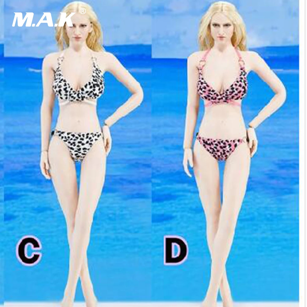 

Two Colors 1/6 Scale Female Sexy Leopard Swimsuit Bikini Suit for 12 Inches Women Bodies Dolls Figures Accessories