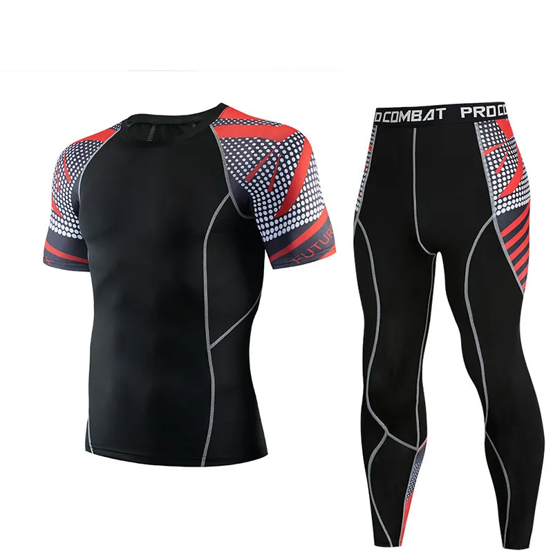 Лидер продаж мужской спортивный костюм для бега спортивная одежда с короткими