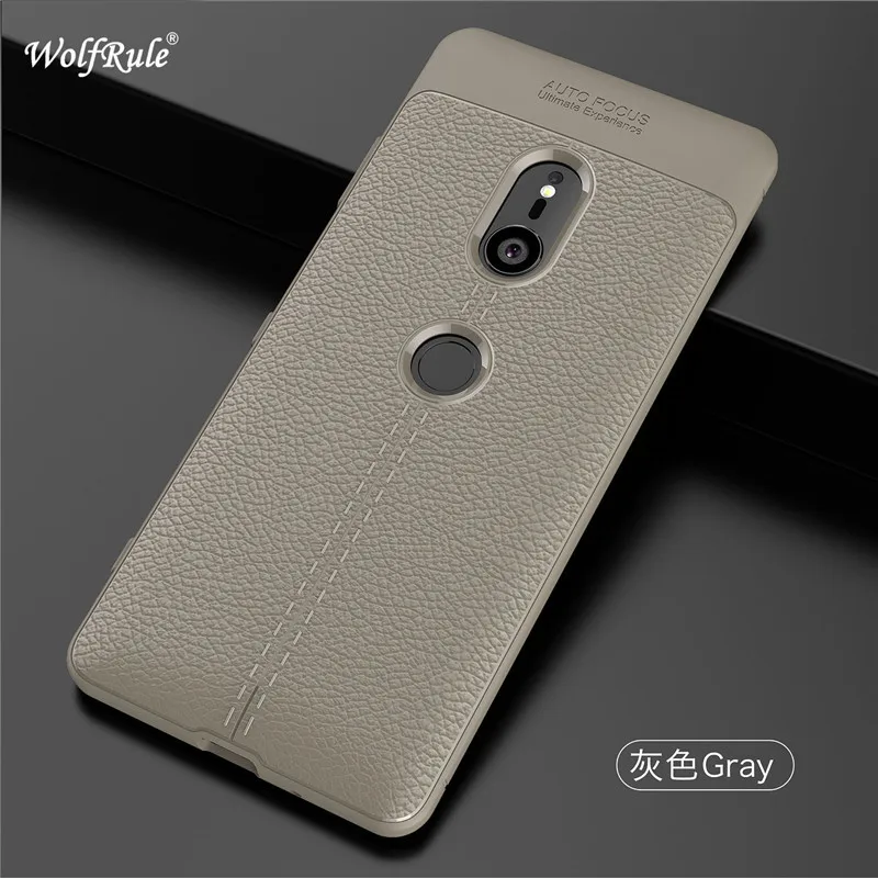 WolfRule, чехол для sony Xperia XZ3, чехол, противоударный, роскошный, кожаный, TPU, чехол-накладка для sony Xperia XZ3, чехлы для телефона, для sony XZ3] - Цвет: Gray
