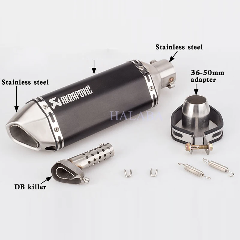 36-51 мм Akrapovic глушитель выхлопной трубы мотоцикла подвижный дБ убийца для Бенелли