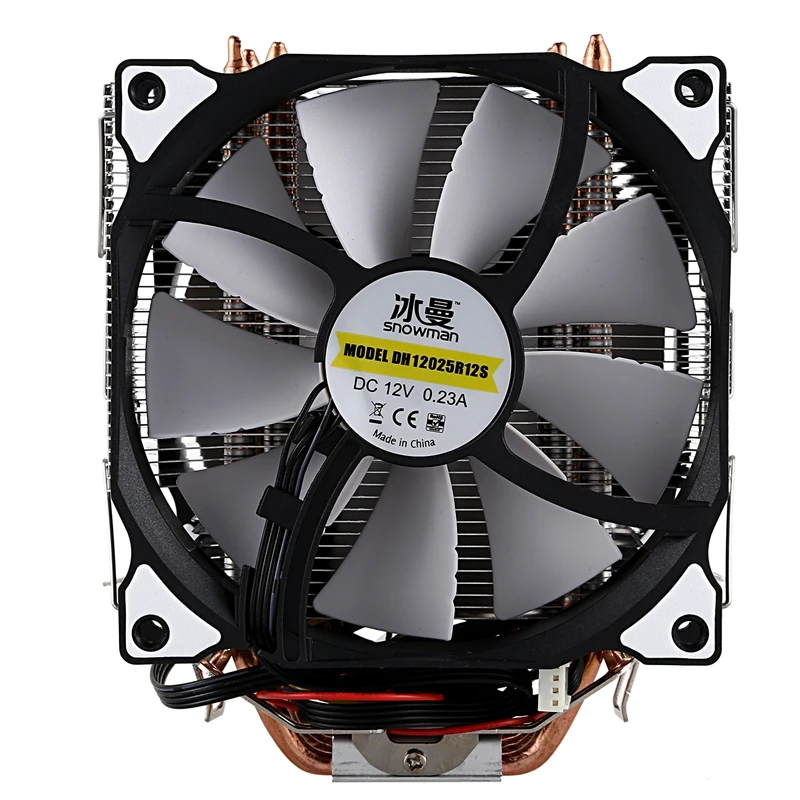 Снеговик cpu Cooler Master 5 прямой контакт тепловых труб замораживание башня система охлаждения процессора двойной вентилятор с PWM 2 вентиляторы