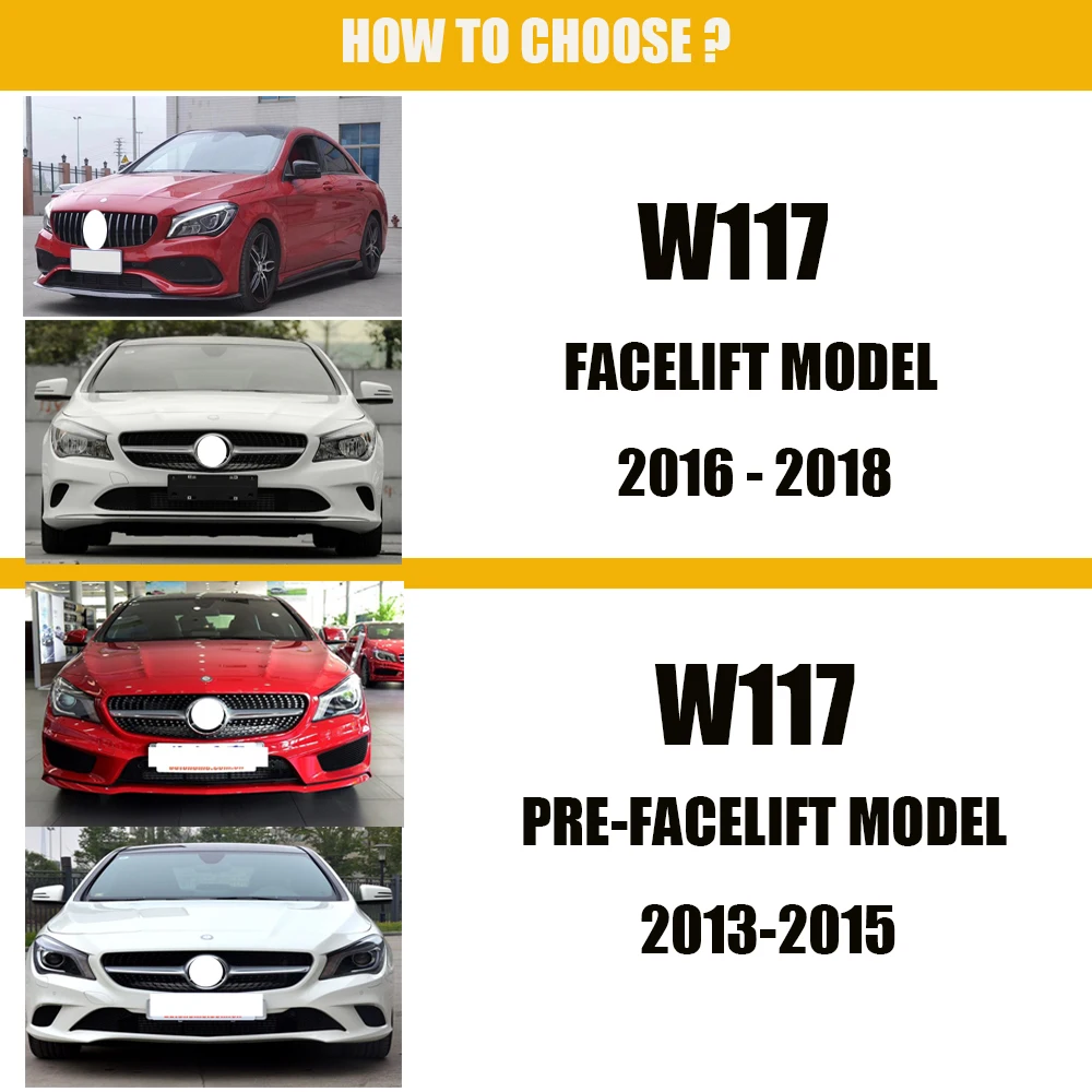 GT Стайлинг ABS передняя решетка гриля для Benz W117 C117 CLA-CLASS Cla180 Cla200 Cla250 Cla45 2013-2019 (без
