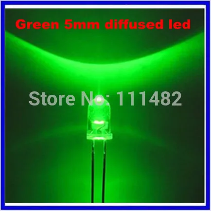 200 шт. зеленый 5 мм матовый led|led green 5mm|led 5mmled 5mm |