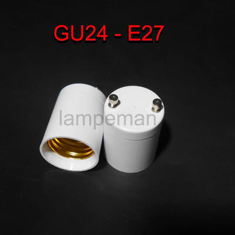 ABS gu24 к e27 адаптер гнездо галогенная CFL лампа база конвертер К держатель 2pin 85 265
