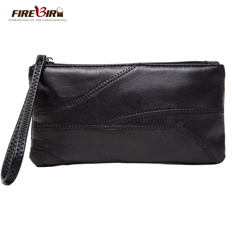 Женский кошелек из натуральной овечьей кожи женский сумка для телефона черный