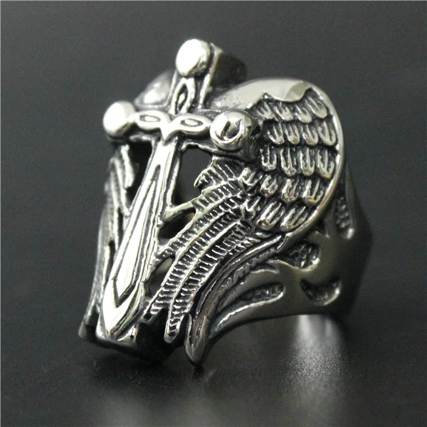 2016 популярное кольцо с перекрестными крыльями 316L ювелирные изделия из