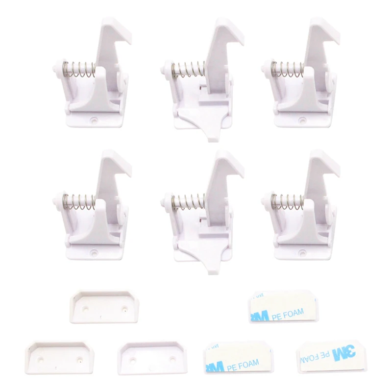 6 шт. домашняя детская пружинный замок для безопасности двери шкафа детей защиты