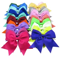 1pcs solid swallowtail ribbon bow clips elastic hair bands for girls hairpins scrunchy korean kids hair accessories for women