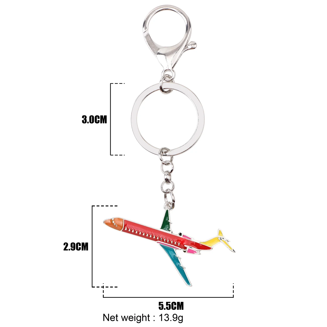 Bonsny металлический брелок в форме самолета для ключей сумка сумочка