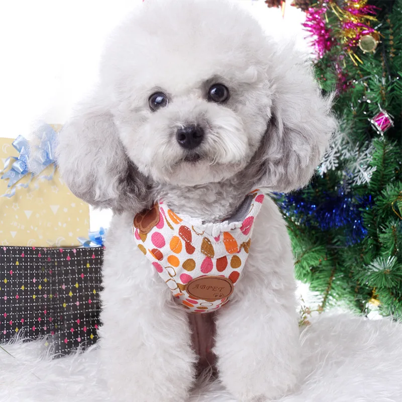 Ошейник и поводок для маленьких собак щенков милая воздухопроницаемая жилетка