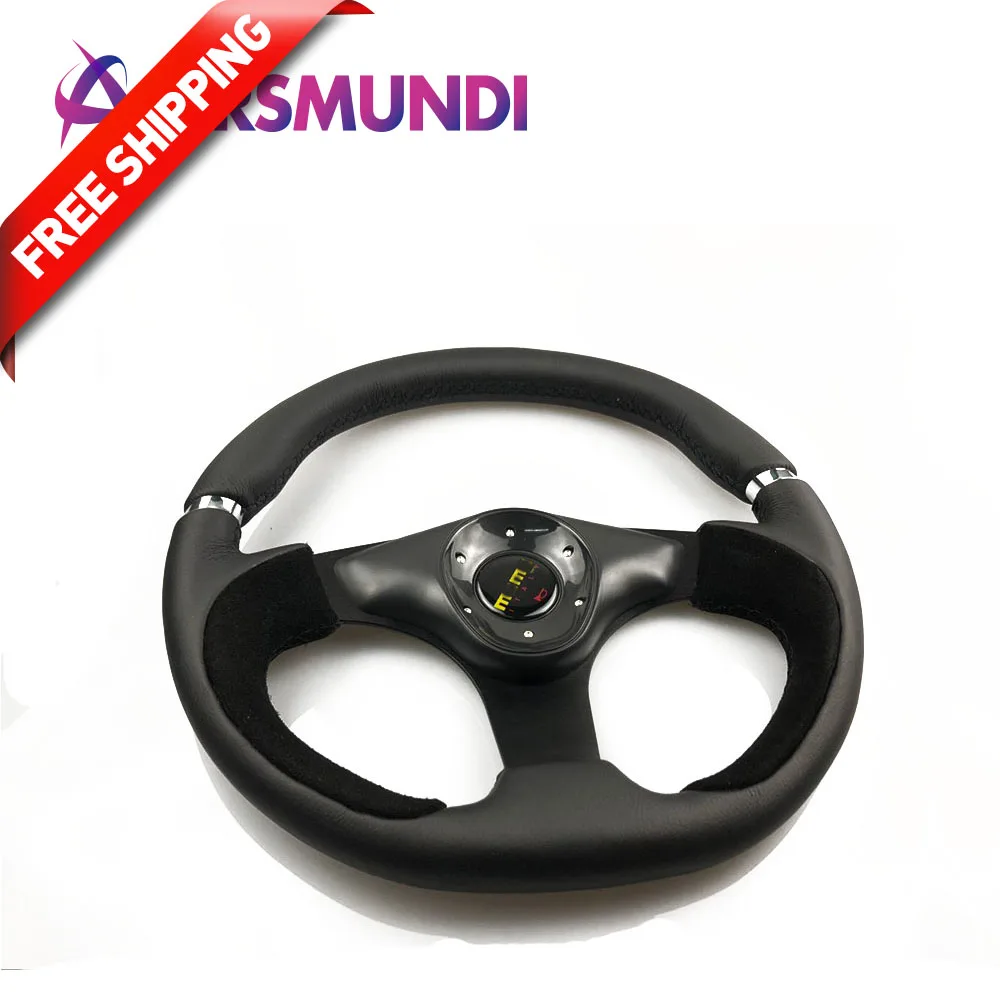 Бесплатная доставка 13 дюймов 320 мм размер из натуральной кожи руль гоночный |