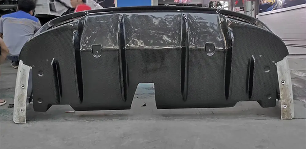 Защитный бампер 4 exhuast спойлер для крыла губ из углеродного волокна задний