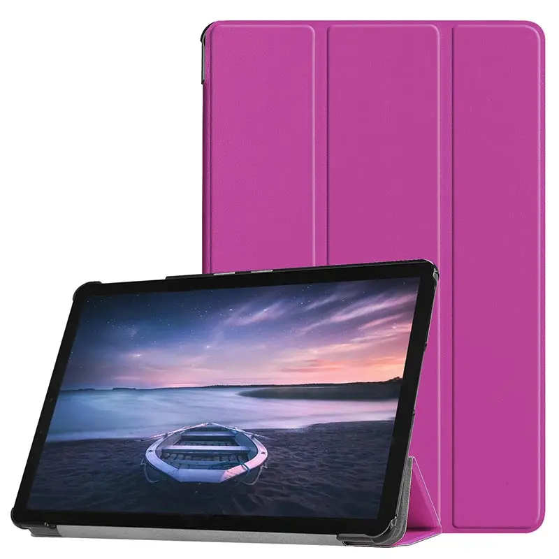 Чехол для samsung Galaxy Tab S4 10,5 дюймов SM T830 T835 кожаный Умный Магнитный трехслойный чехол-подставка для samsung Galaxy S4 10,5 - Цвет: purple