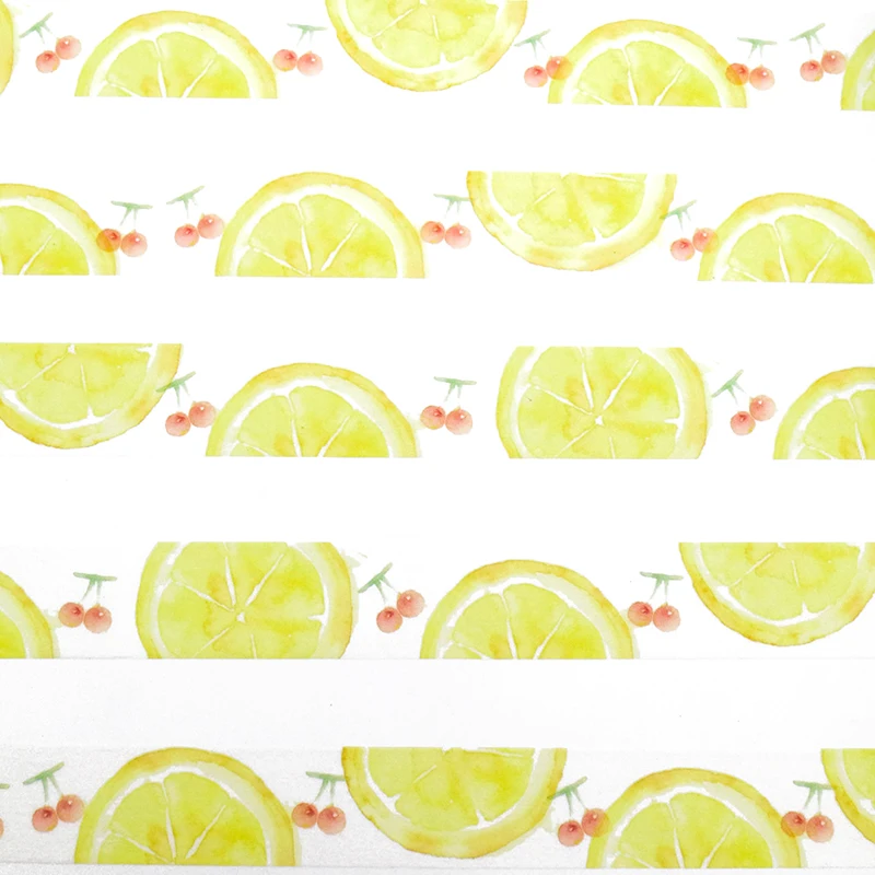 10 м * 15 мм креативная лимон вишни Васи Лента Клейкая Бумажная Лента школьные офисные принадлежности декоративная искусственная 1 шт.