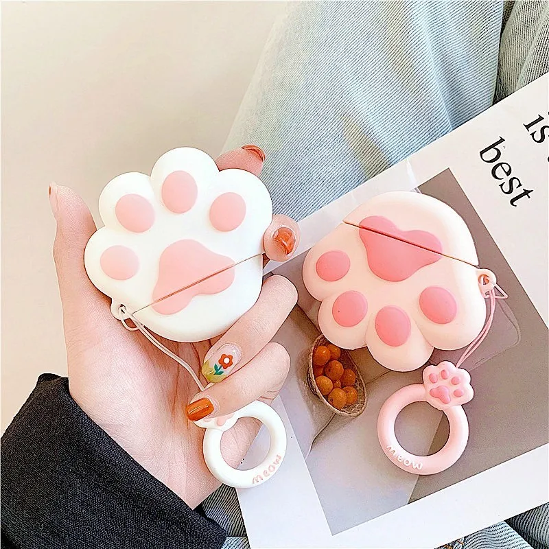 Милый чехол для наушников Airpods милый силиконовый с когтями Apple 2 беспроводной