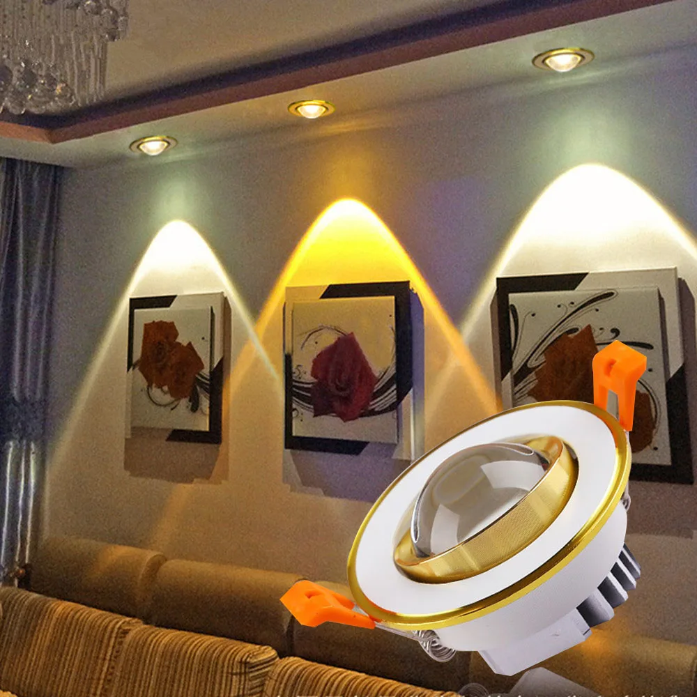 Современный светодиодный потолочный светильник 3 Вт встраиваемый для гостиной