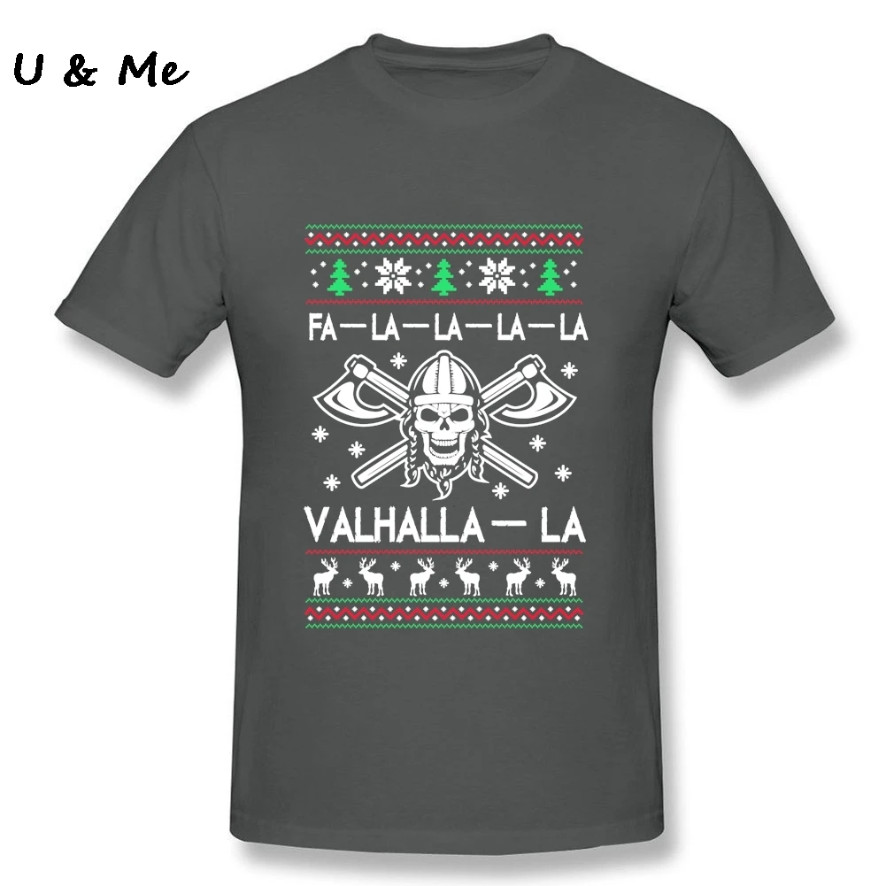Мужская музыкальная футболка большого размера Valhalla-la, красивая Рождественская одежда с изображением викинга индивидуальная футболка для взрослых 3XL
