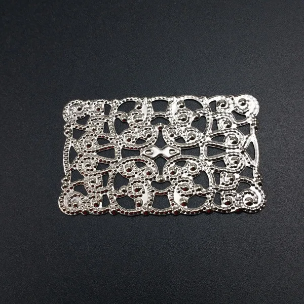 rhodium 30x50mm20pcs 20 шт филигранные квадратные соединители металлические поделки подарочные украшения DIY фурнитура - Цвет: rhodium 30x50mm20pcs