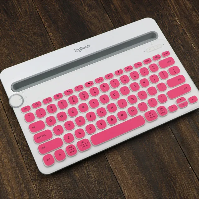 Pink Беспроводная bluetooth-клавиатура для ноутбука lotech k480 K 480, водонепроницаемая Пылезащитная защита для ПК - Цвет: Pink