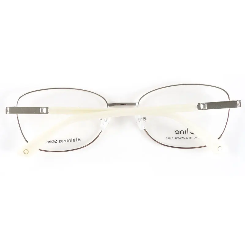 Негабаритные Модные металлические Рецептурные очки оправа Женская Платина с