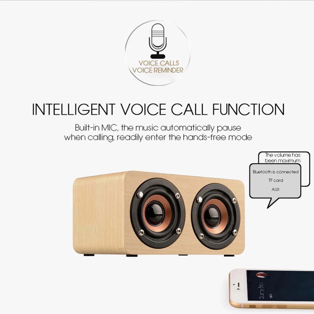 W5 Деревянный беспроводной Bluetooth динамик Портативный hifi шок бас Altavoz TF caixa де сом Саундбар для iPhone Sumsung Xiaomi